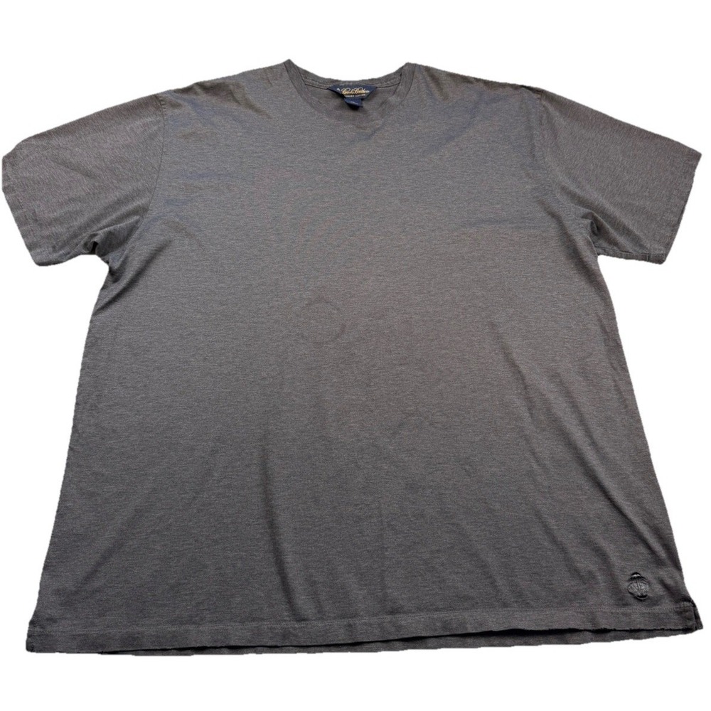 RARE Brooks Brothers Mercerized Cotton Distressed T-Shirt Sz  XXL Charcoal Gray